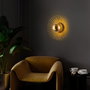 Opviq Kaya Lámpara de Pared de Metal Dorado